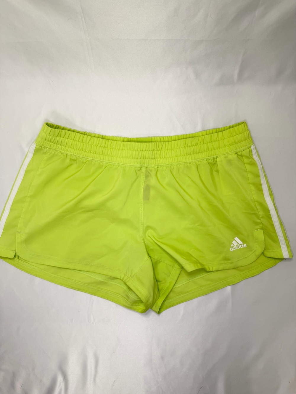 Adidas Women's Neon Yellow Athletic Shorts